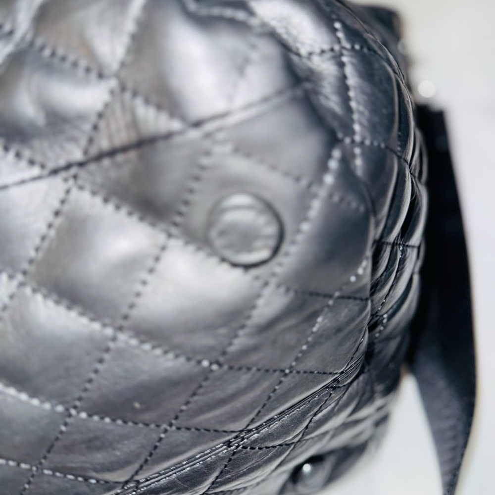 MZ Wallace Black Quilted LEATHER Medium Tote - Picture 5 of 9